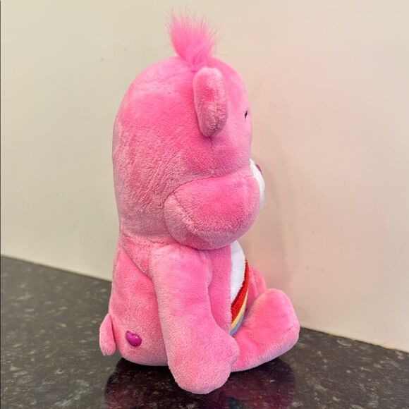CARE BEAR CHEER BEAR, 10" PINK PLUSH, RAINBOW BELLY BADGE - Picture 5 of 6